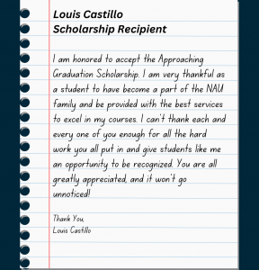 Scholarship impact testimonial quote image